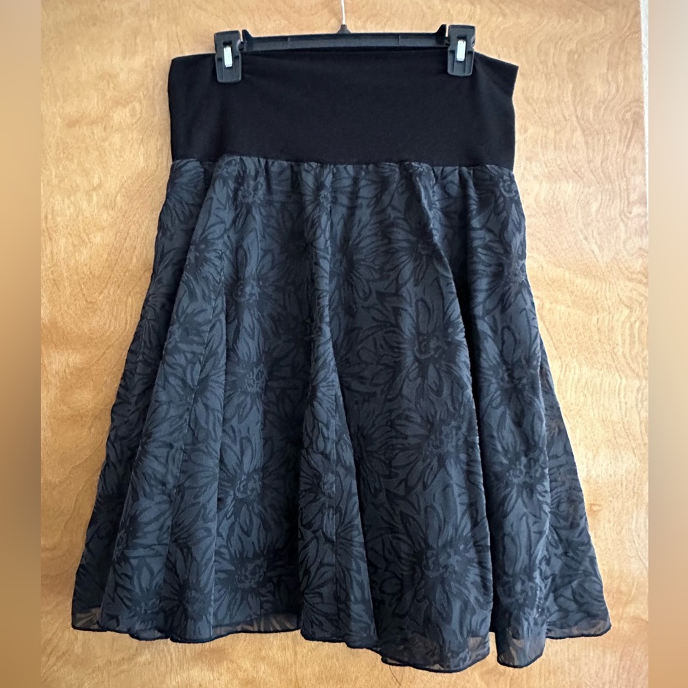 Women’s black midi skirt